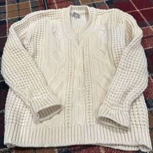 Mens wool blend sweater by Field brothers made in Ireland size Xl